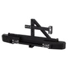 Metal Rear Bumper with LED Lights for 1:10 RC Crawler Car Axial SCX10 90046 Traxxas TRX4 - 1 Set Black