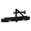 Metal Rear Bumper with LED Lights for 1:10 RC Crawler Car Axial SCX10 90046 Traxxas TRX4 - 1 Set Black
