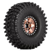 120*42mm 1.9" Wheel Rims Tires Set for 1:10 RC Rock Crawler Car Traxxas TRX4 Axial SCX10 90046 Redcat Gen8 - 4Pc Brown