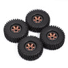 120*42mm 1.9" Wheel Rims Tires Set for 1:10 RC Rock Crawler Car Traxxas TRX4 Axial SCX10 90046 Redcat Gen8 - 4Pc Brown