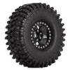 120*42mm 1.9" Wheel Rims Tires Set for 1:10 RC Rock Crawler Car Traxxas TRX4 Axial SCX10 90046 Redcat Gen8 - 4Pc Black
