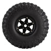 120*42mm 1.9" Wheel Rims Tires Set for 1:10 RC Rock Crawler Car Traxxas TRX4 Axial SCX10 90046 Redcat Gen8 - 4Pc Black