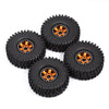 120*42mm 1.9" Wheel Rims Tires Set for 1:10 RC Rock Crawler Car Traxxas TRX4 Axial SCX10 90046 Redcat Gen8 - 4Pc Gold