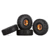 120*42mm 1.9" Wheel Rims Tires Set for 1:10 RC Rock Crawler Car Traxxas TRX4 Axial SCX10 90046 Redcat Gen8 - 4Pc Gold