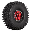 120*42mm 1.9" Wheel Rims Tires Set for 1:10 RC Rock Crawler Car Traxxas TRX4 Axial SCX10 90046 Redcat Gen8 - 4Pc Red