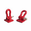 Metal Tow Hook & Steel Tow Rope for 1:10 RC Rock Crawler - 1 Set Red