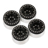 Aluminum 1.9" Alloy Beadlock Wheel Rim Hub for 1/10 RC Crawler Car Axial SCX10 90046 Traxxas TRX4 Redcat Gen8- 4Pc Black