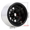 Aluminum 1.9" Alloy Beadlock Wheel Rim Hub for 1/10 RC Crawler Car Axial SCX10 90046 Traxxas TRX4 Redcat Gen8- 4Pc Black