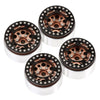 CNC Aluminum Alloy 1.9" Beadlock Wheel Rim Hub for 1/10 RC Crawler Car Axial SCX10 90046 Traxxas TRX4 Redcat Gen8 - 4Pc Brown