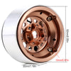 CNC Aluminum Alloy 1.9" Beadlock Wheel Rim Hub for 1/10 RC Crawler Car Axial SCX10 90046 Traxxas TRX4 Redcat Gen8 - 4Pc Brown