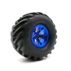 Wheel Rim Tire Set for 1/10 RC Monster Truck - 4Pcs Blue