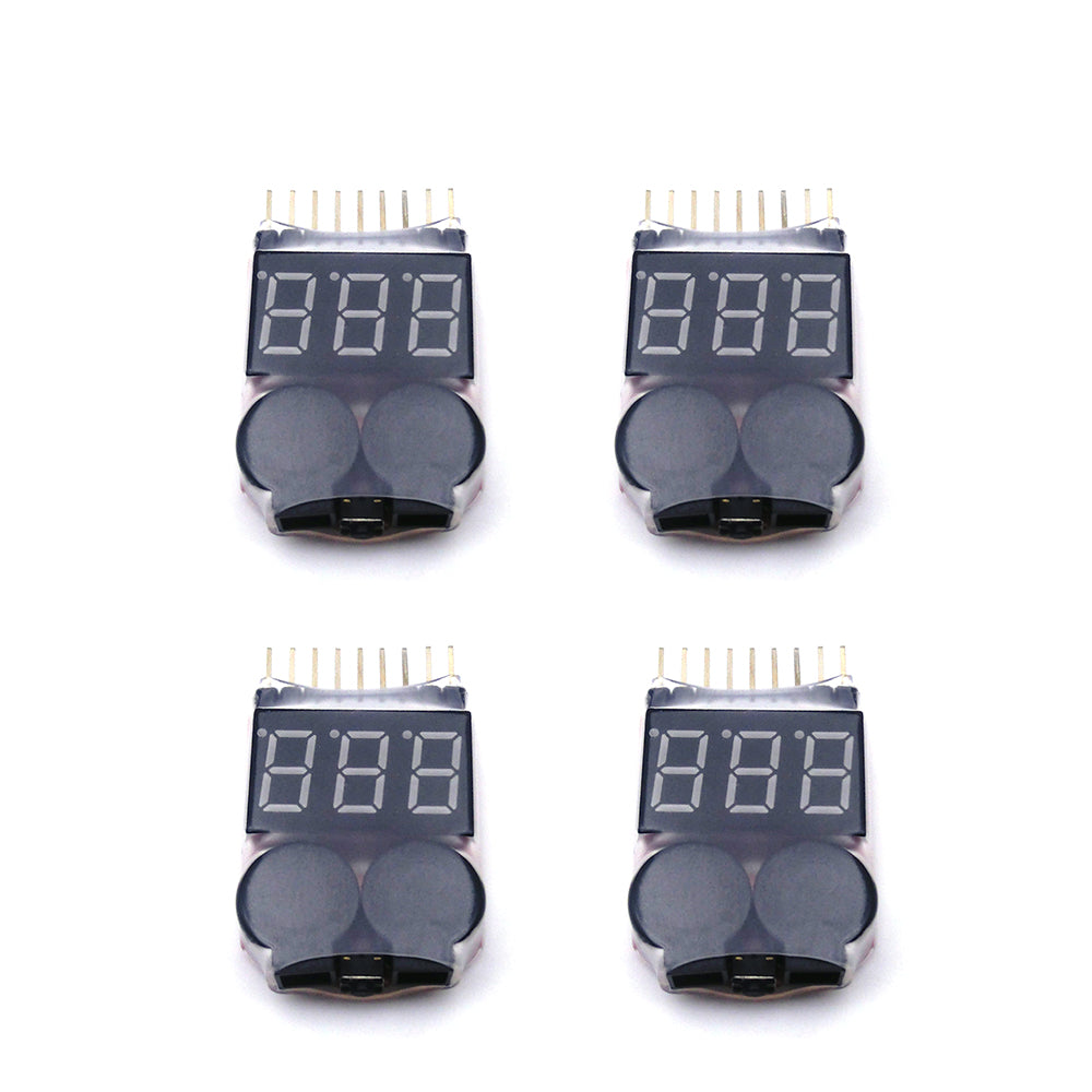 1-8S Indicator Li-ion Lipo Li-Fe Battery Tester Low Voltage Buzzer Alarm for RC Car RC Boat RC Drone Tool