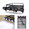 R/C Scale Accessories : Roof Rack Luggage Carrier & Light Bar For 1:10 Crawlers - 1 Set Black