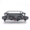 R/C Scale Accessories : Roof Rack Luggage Carrier & Light Bar For 1:10 Crawlers - 1 Set Black