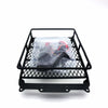 R/C Scale Accessories : Roof Rack Luggage Carrier & Light Bar For 1:10 Crawlers - 1 Set Black