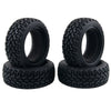 High Performance RC Rally Car Black Grain Rubber Tyre Wheel Tires for 1:10 On Road R/C Cars - 4Pc Set