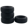 High Performance RC Rally Car Black Grain Rubber Tyre Wheel Tires for 1:10 On Road R/C Cars - 4Pc Set