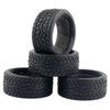 4Pcs High Quality Black Rubber Tyre for 1:10 4WD R/C On Road Touring Cars