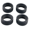 4Pcs High Quality Black Rubber Tyre for 1:10 4WD R/C On Road Touring Cars