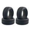 High Grip Black Rubber Tyre for 1:10 4WD RC On Road Touring Car - 4Pcs