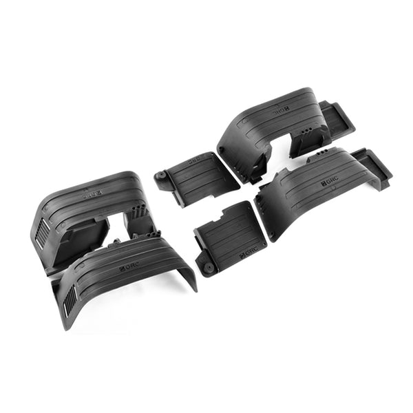 Plastic Front & Rear Mud Flaps Fender for 1/10 Axial SCX10 II 90046 90047 90059 90060 - 1 Set Black